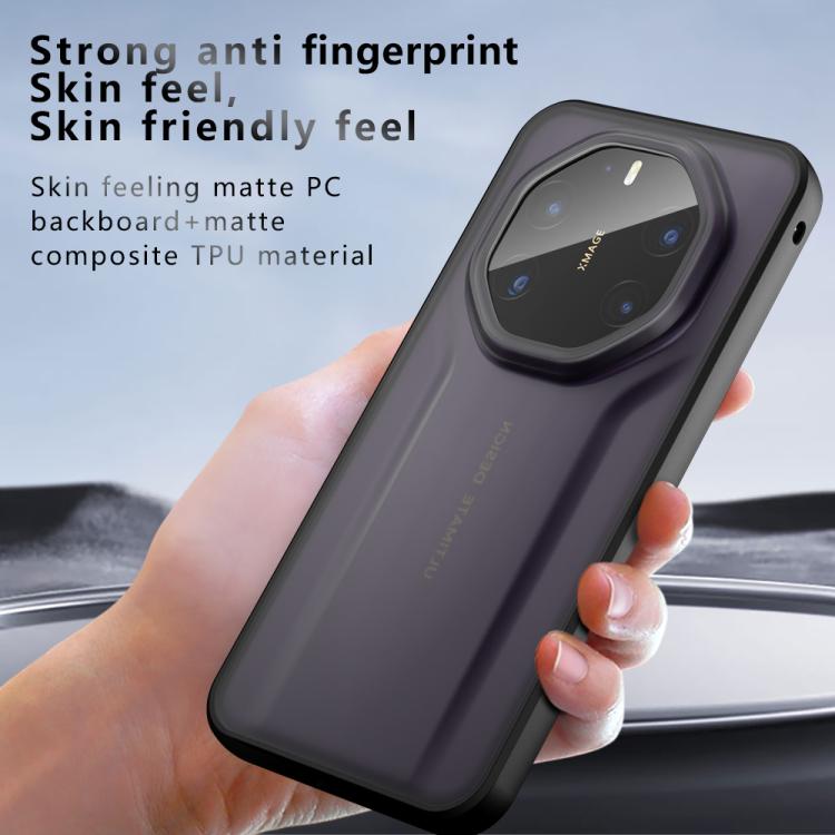For Huawei Mate 80 RS UltimateMax Armor Big Pore PC Hybrid TPU Phone Case - Frosted Black