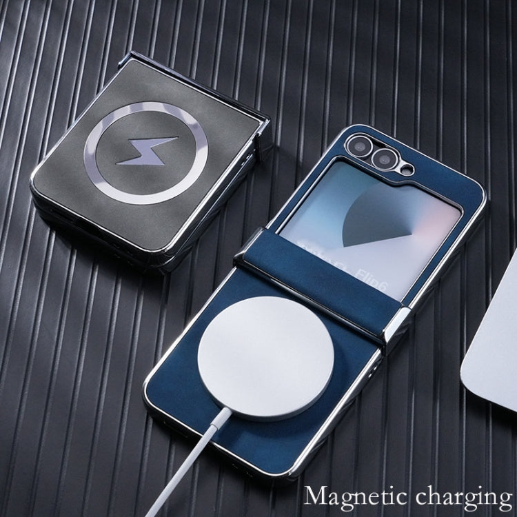 For Samsung Galaxy Z Flip6 / Flip7 FE Electroplating Lightning MagSafe Fold Full Coverage Phone Case