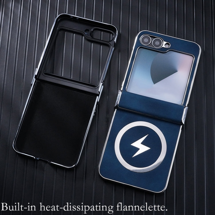 For Samsung Galaxy Z Flip6 / Flip7 FE Electroplating Lightning MagSafe Fold Full Coverage Phone Case
