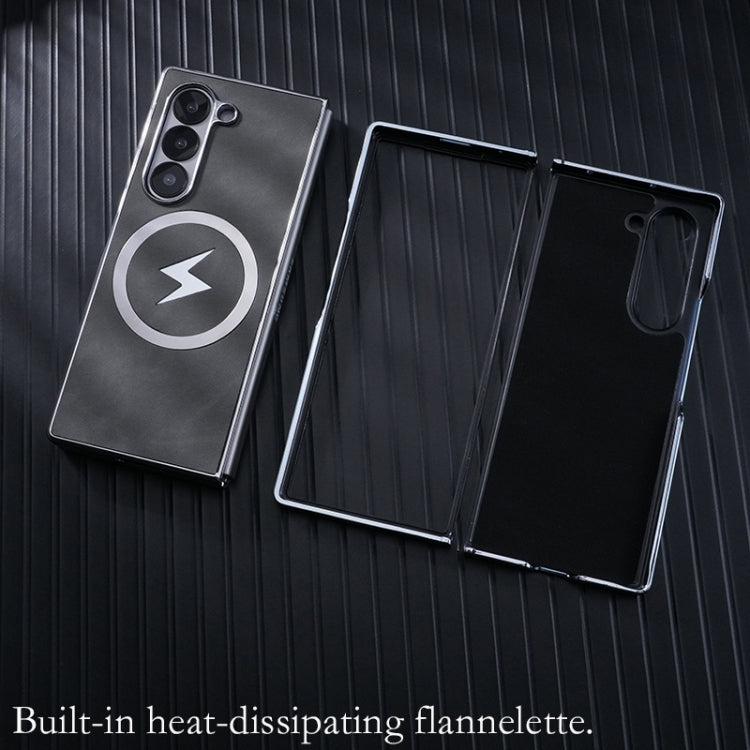 For Samsung Galaxy Z Fold3 5G Electroplating Lightning MagSafe Fold Full Coverage Phone Case