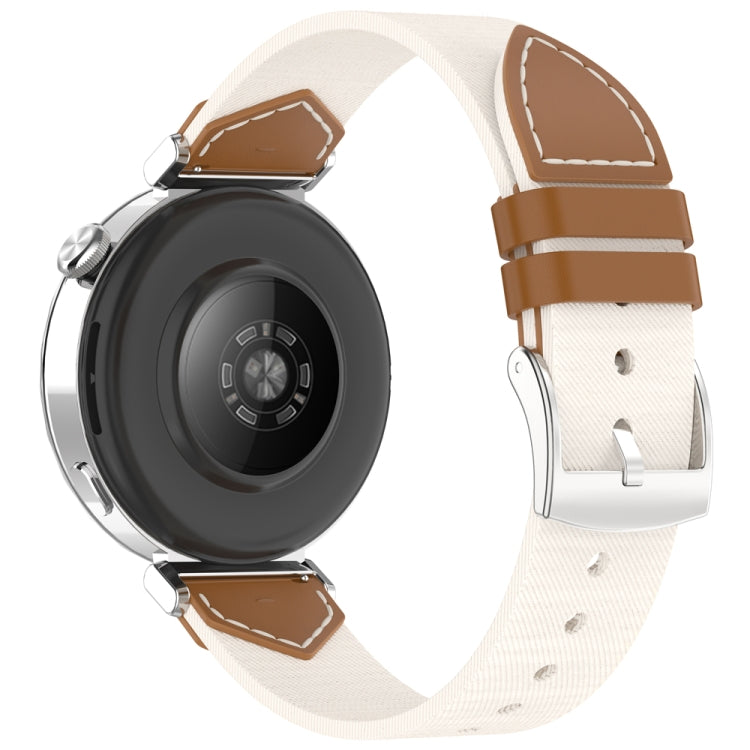 For Huawei Watch GT 5 41mm / GT 5 Pro 42mm Stitched Nylon Denim Watch Band