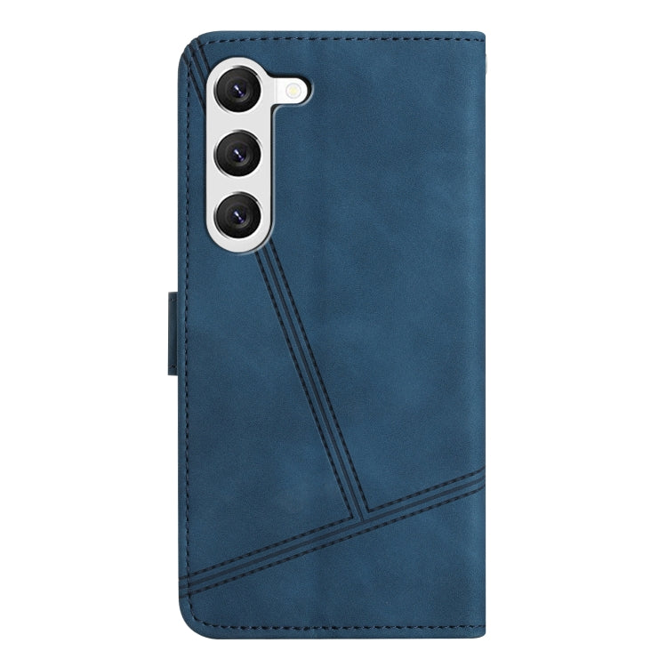 For Samsung Galaxy S25+ 5G Skin-feel Stitching Leather Phone Case