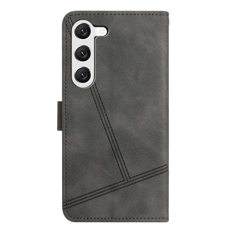 For Samsung Galaxy S25+ 5G Skin-feel Stitching Leather Phone Case