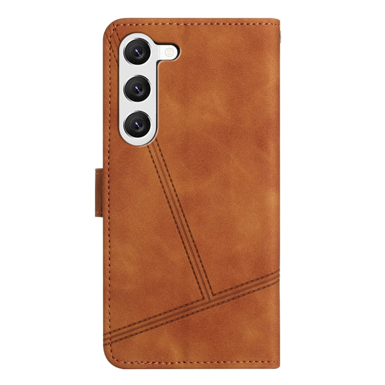 For Samsung Galaxy S25+ 5G Skin-feel Stitching Leather Phone Case