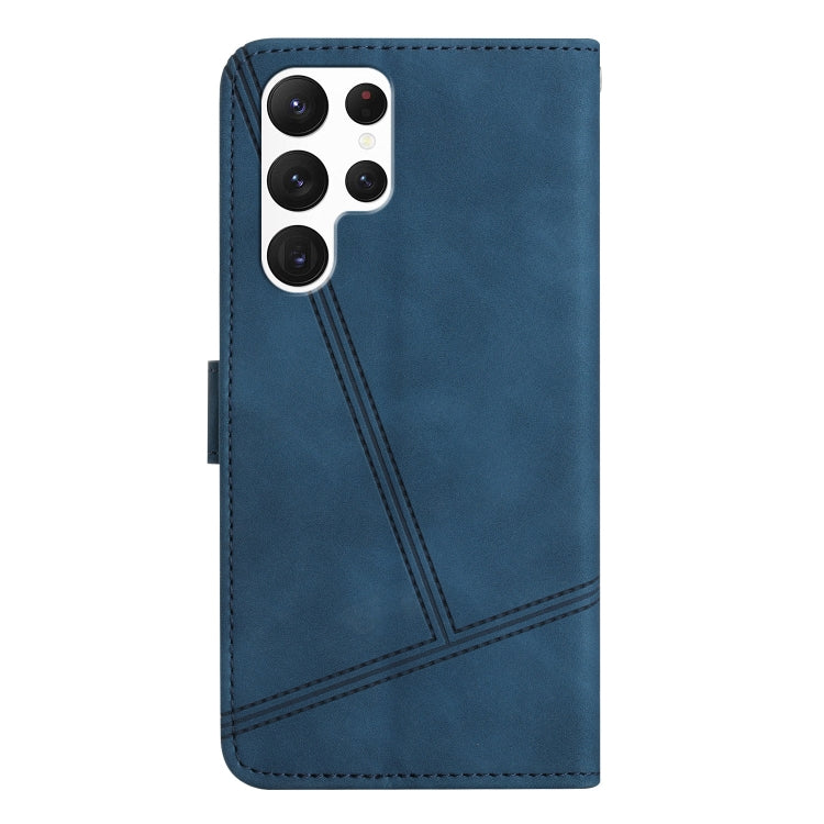 For Samsung Galaxy S25 Ultra 5G Skin-feel Stitching Leather Phone Case