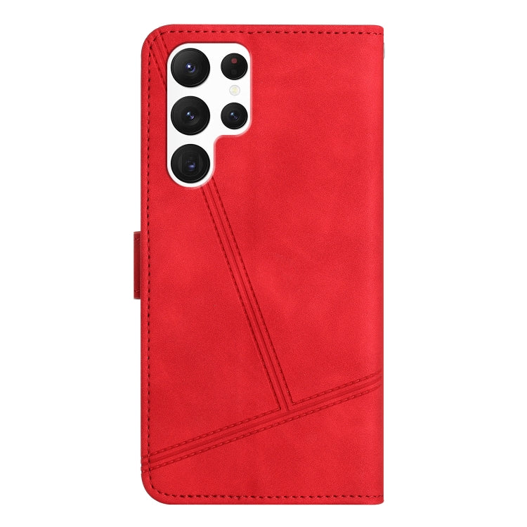 For Samsung Galaxy S25 Ultra 5G Skin-feel Stitching Leather Phone Case