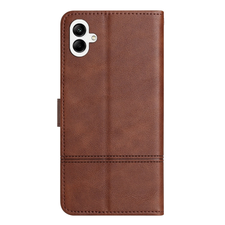 For Samsung Galaxy A06 4G Cowhide Texture Stitching Leather Phone Case