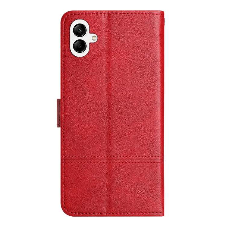 For Samsung Galaxy A06 4G Cowhide Texture Stitching Leather Phone Case