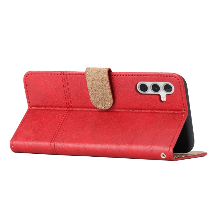 For Samsung Galaxy A36 Cowhide Texture Stitching Leather Phone Case