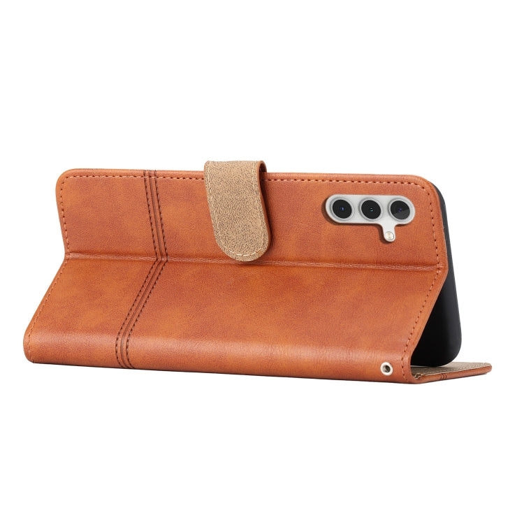 For Samsung Galaxy A36 Cowhide Texture Stitching Leather Phone Case