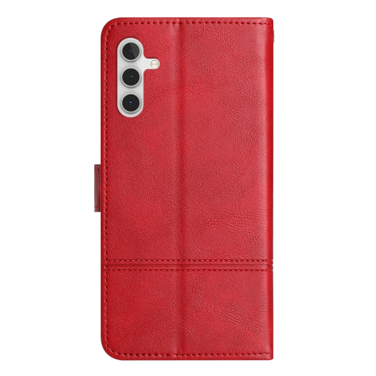 For Samsung Galaxy A26 5G Cowhide Texture Stitching Leather Phone Case