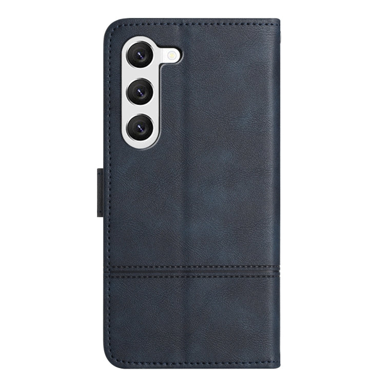 For Samsung Galaxy S25+ 5G Cowhide Texture Stitching Leather Phone Case