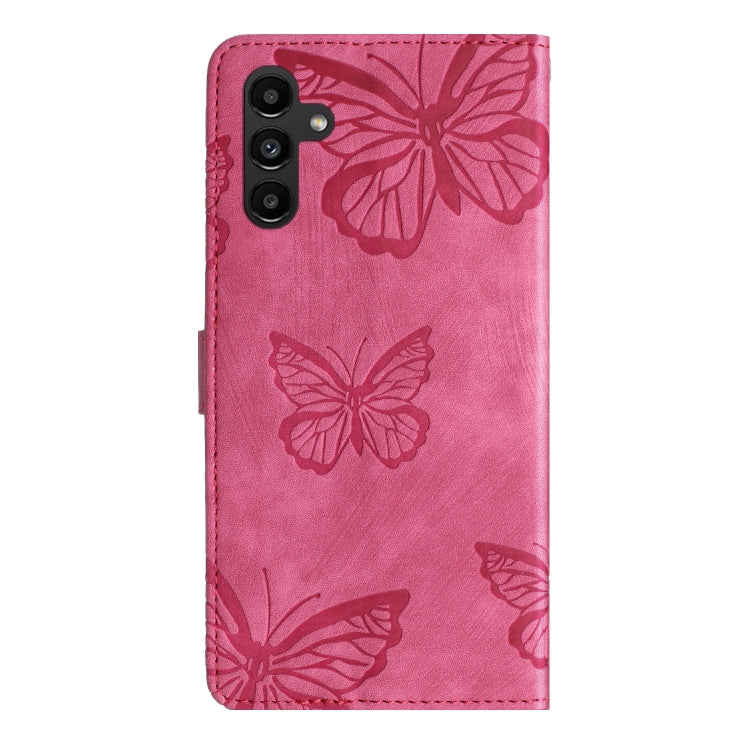 For Samsung Galaxy A36 Skin-feel Embossed Butterfly Leather Phone Case