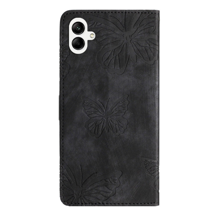 For Samsung Galaxy A06 4G Skin-feel Embossed Butterfly Leather Phone Case