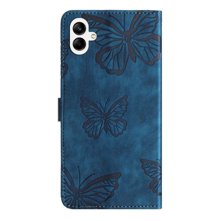 For Samsung Galaxy A06 4G Skin-feel Embossed Butterfly Leather Phone Case