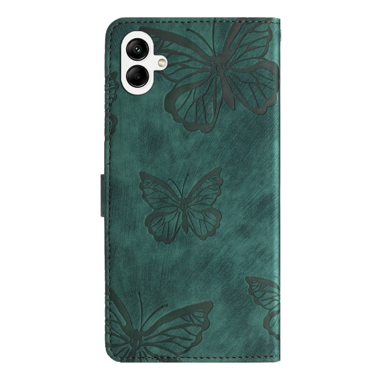 For Samsung Galaxy A06 4G Skin-feel Embossed Butterfly Leather Phone Case