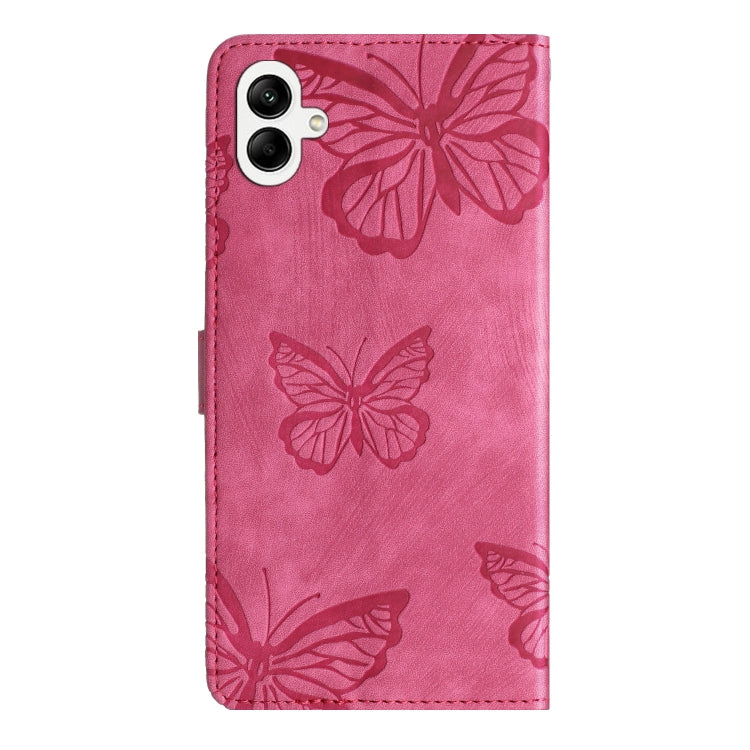 For Samsung Galaxy A06 4G Skin-feel Embossed Butterfly Leather Phone Case