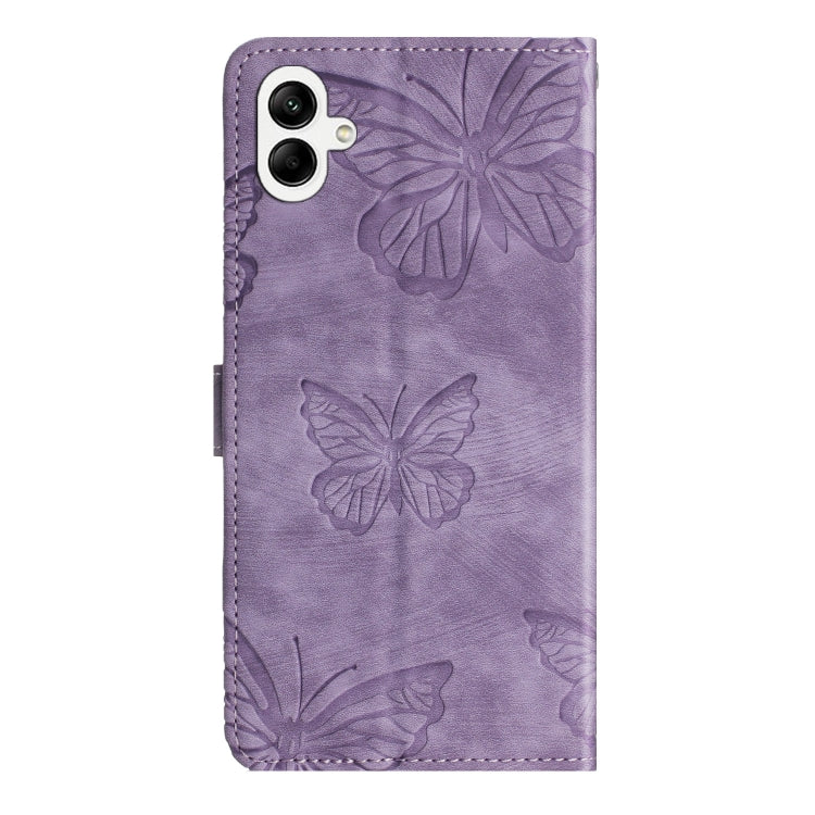 For Samsung Galaxy A06 4G Skin-feel Embossed Butterfly Leather Phone Case