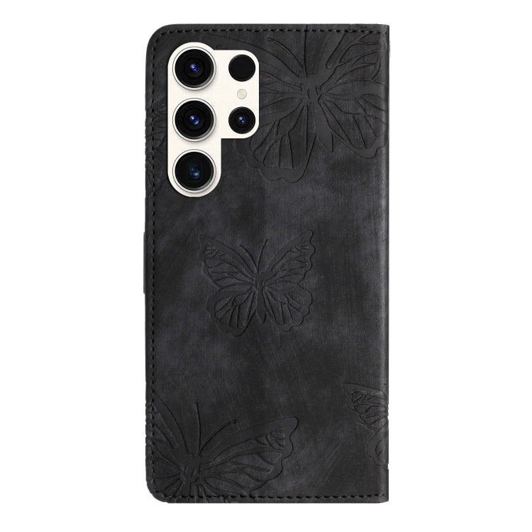 For Samsung Galaxy S25 Ultra 5G Skin-feel Embossed Butterfly Leather Phone Case
