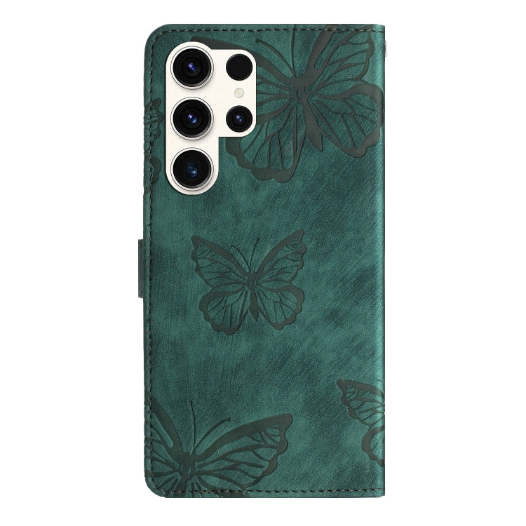 For Samsung Galaxy S25 Ultra 5G Skin-feel Embossed Butterfly Leather Phone Case