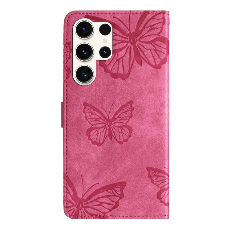 For Samsung Galaxy S25 Ultra 5G Skin-feel Embossed Butterfly Leather Phone Case
