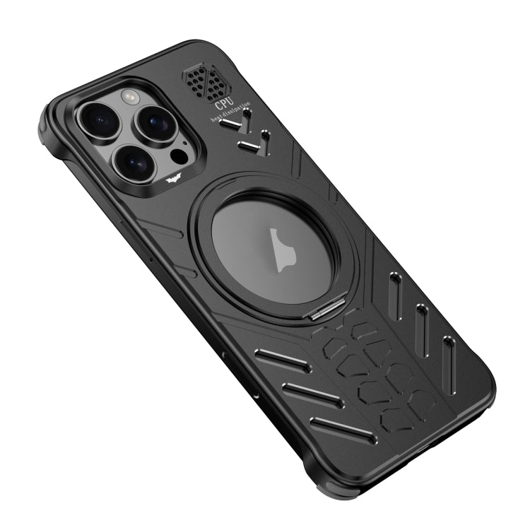 For iPhone 16 Pro Max Knight Series Alloy Cooling MagSafe Phone Case