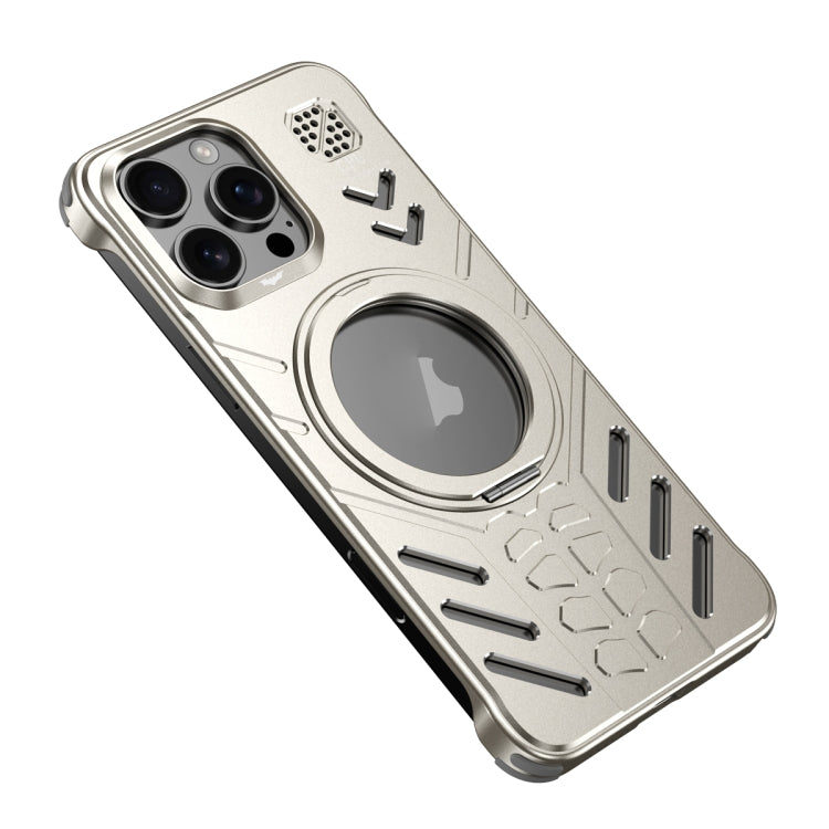 For iPhone 16 Pro Knight Series Alloy Cooling MagSafe Phone Case