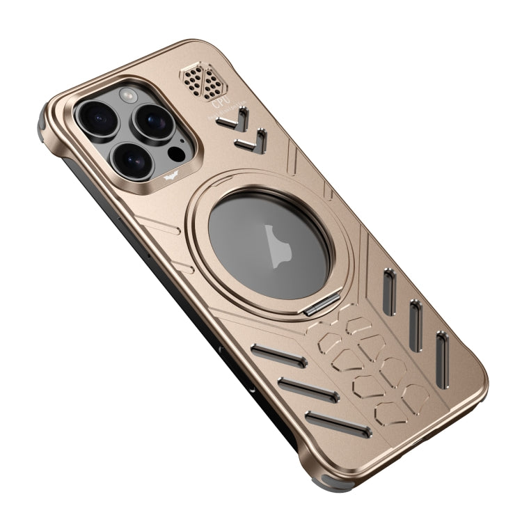For iPhone 16 Pro Knight Series Alloy Cooling MagSafe Phone Case