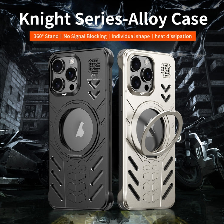 For iPhone 16 Pro Max Knight Series Alloy Cooling MagSafe Phone Case