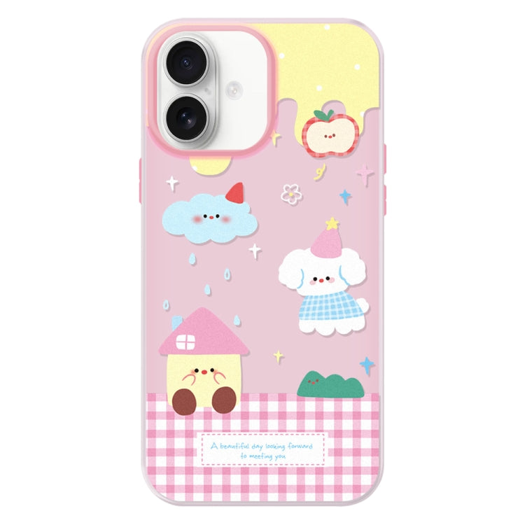 For iPhone 16 Plus Skin Feeling Jelly TPU Hybrid PC Phone Case