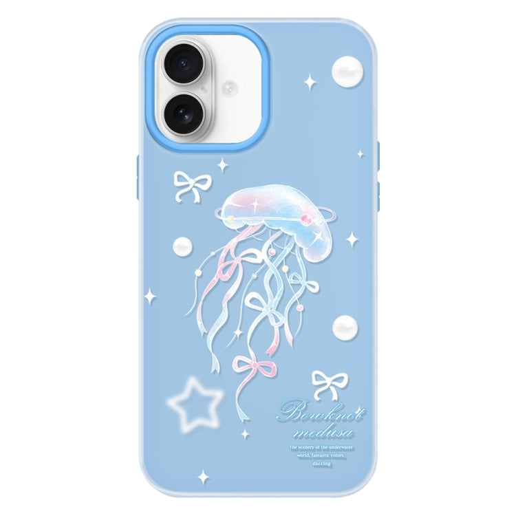 For iPhone 16 Plus Skin Feeling Jelly TPU Hybrid PC Phone Case