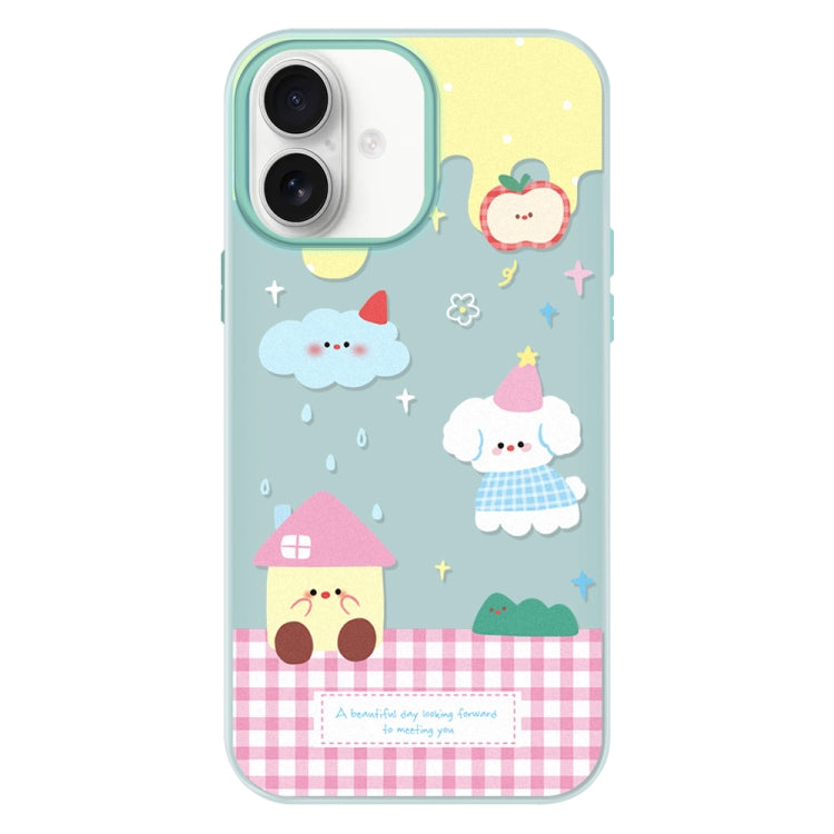 For iPhone 16 Skin Feeling Jelly TPU Hybrid PC Phone Case