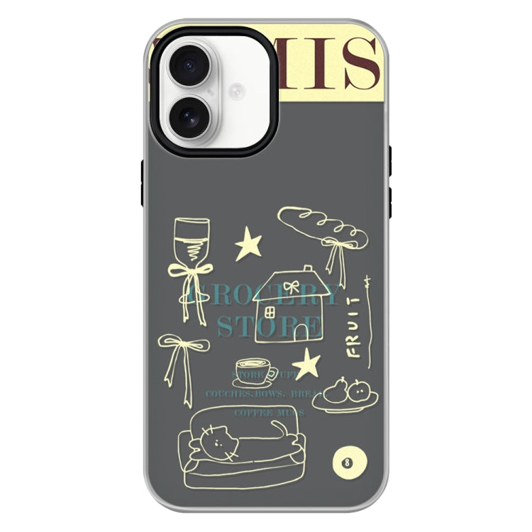 For iPhone 16 Skin Feeling Jelly TPU Hybrid PC Phone Case