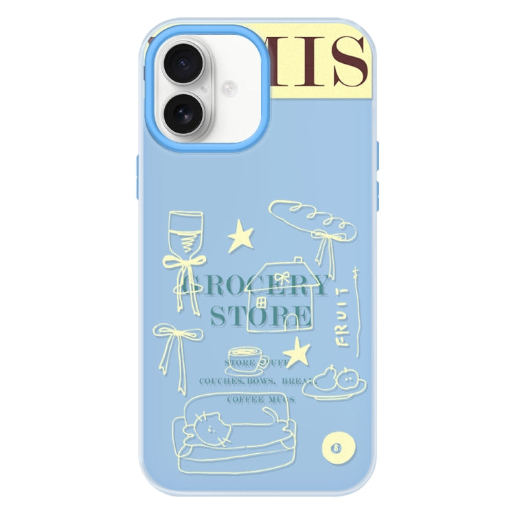 For iPhone 16 Skin Feeling Jelly TPU Hybrid PC Phone Case