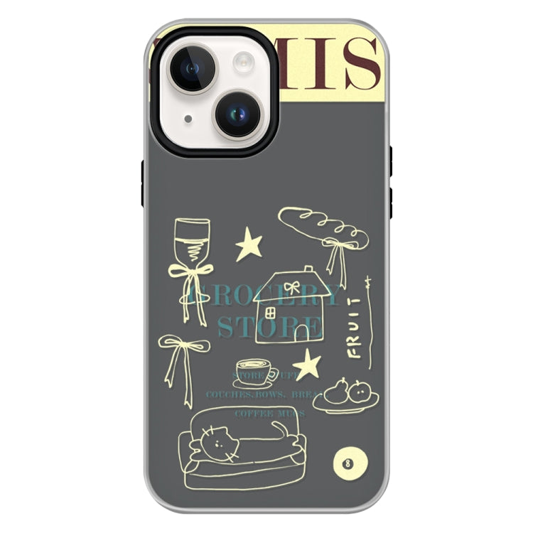 For iPhone 15 Skin Feeling Jelly TPU Hybrid PC Phone Case