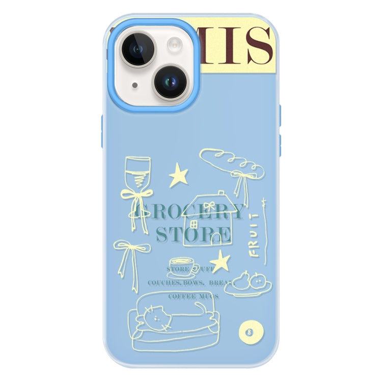 For iPhone 15 Skin Feeling Jelly TPU Hybrid PC Phone Case