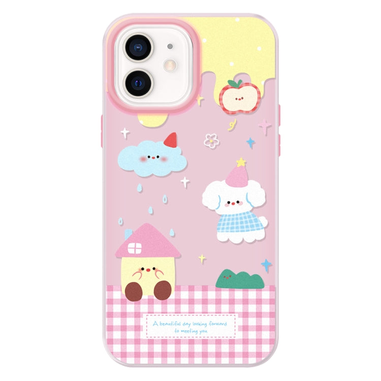 For iPhone 12 Skin Feeling Jelly TPU Hybrid PC Phone Case
