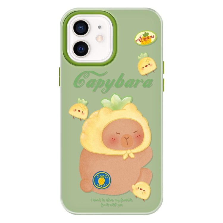 For iPhone 12 Skin Feeling Jelly TPU Hybrid PC Phone Case