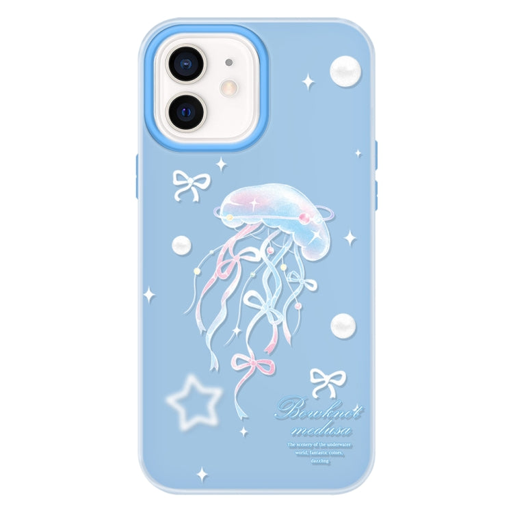 For iPhone 12 Skin Feeling Jelly TPU Hybrid PC Phone Case