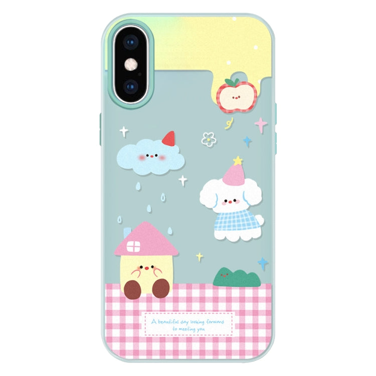For iPhone X / XS Skin Feeling Jelly TPU Hybrid PC Phone Case
