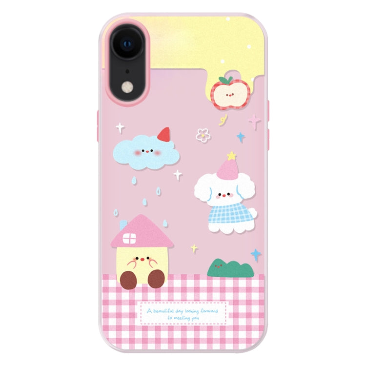 For iPhone XR Skin Feeling Jelly TPU Hybrid PC Phone Case