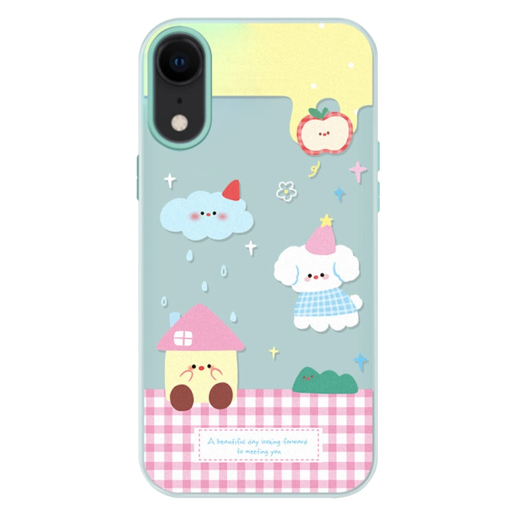 For iPhone XR Skin Feeling Jelly TPU Hybrid PC Phone Case