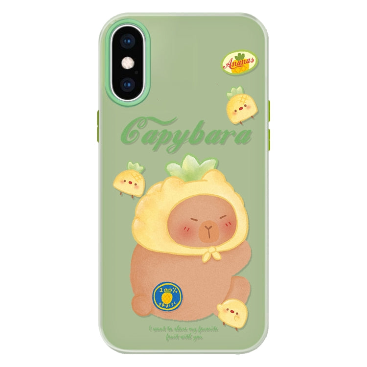 For iPhone XS Max Skin Feeling Jelly TPU Hybrid PC Phone Case