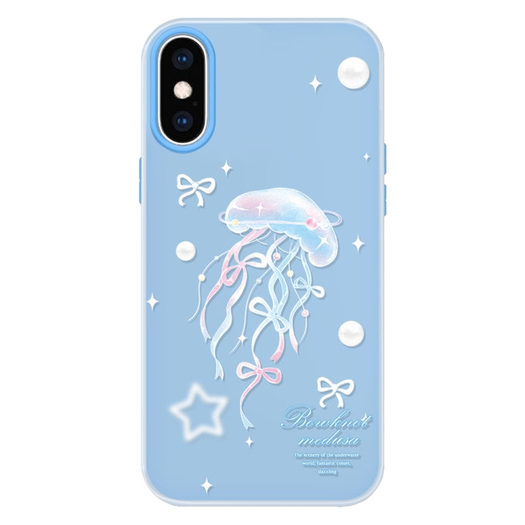 For iPhone XS Max Skin Feeling Jelly TPU Hybrid PC Phone Case