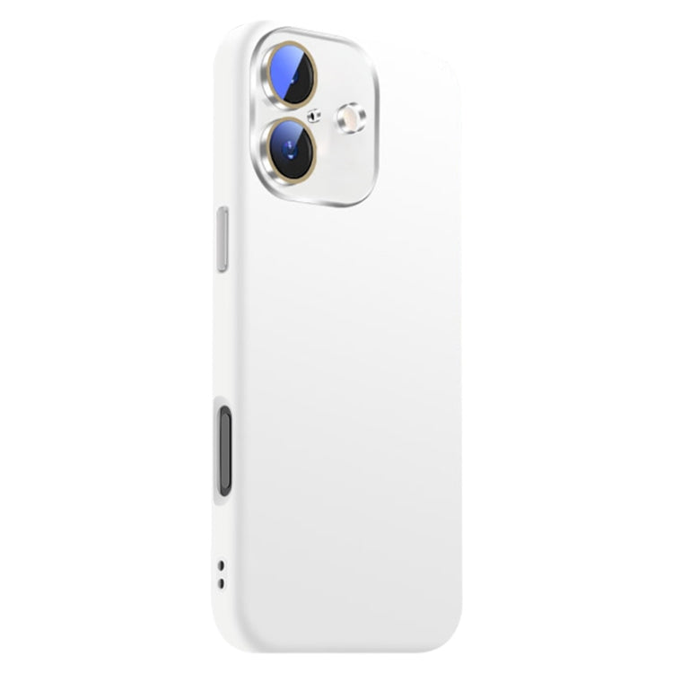 For iPhone 16 Nano Lens Cover Liquid Silicone Phone Case