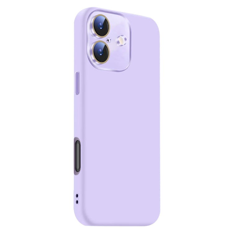 For iPhone 16 Nano Lens Cover Liquid Silicone Phone Case