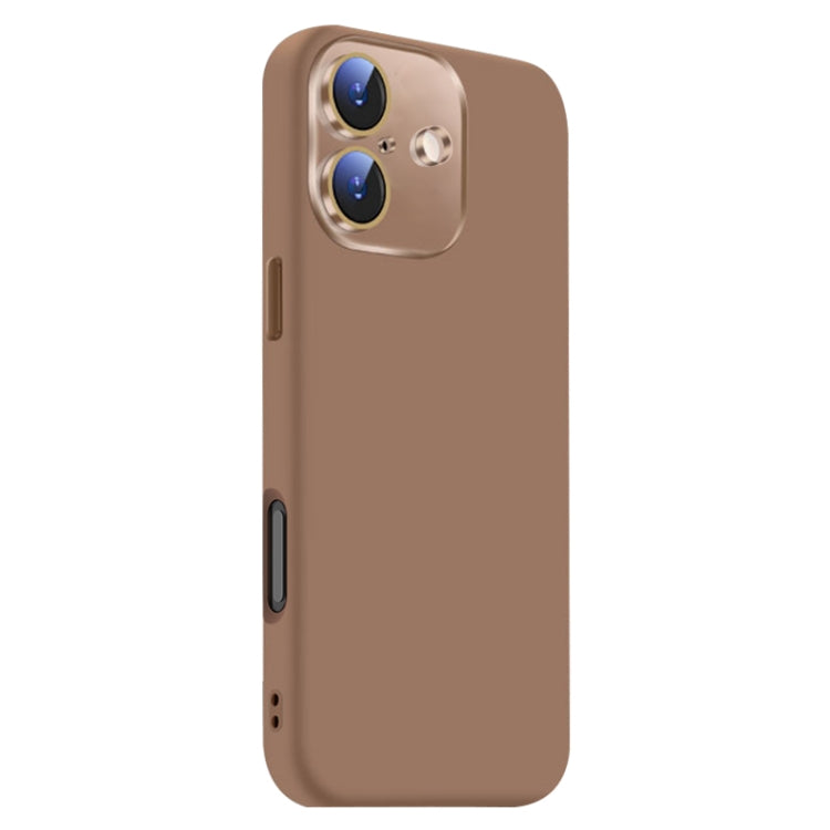 For iPhone 16 Nano Lens Cover Liquid Silicone Phone Case