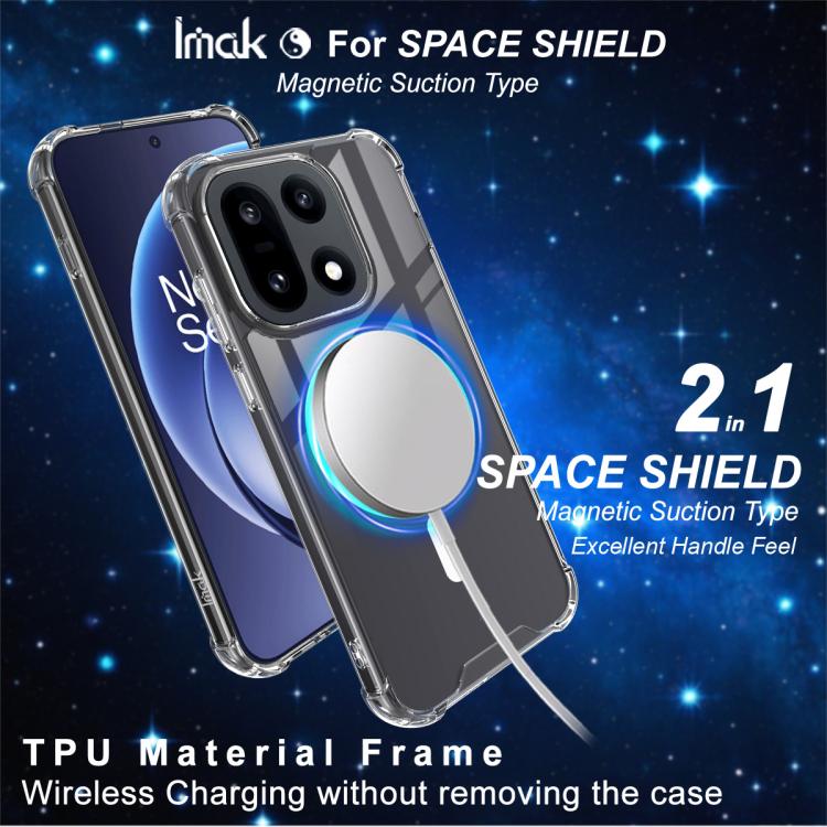 For OnePlus 15 imak Space Shield PC + TPU Airbag Shockproof MagSafe Phone Case - Transparent