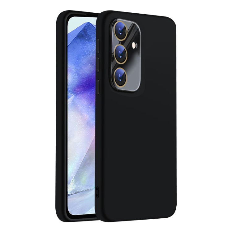 For Samsung Galaxy A55 5G Nano Lens Cover Liquid Silicone Phone Case
