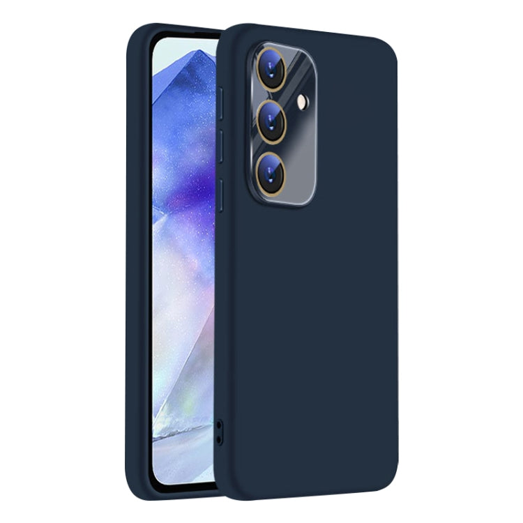 For Samsung Galaxy A55 5G Nano Lens Cover Liquid Silicone Phone Case